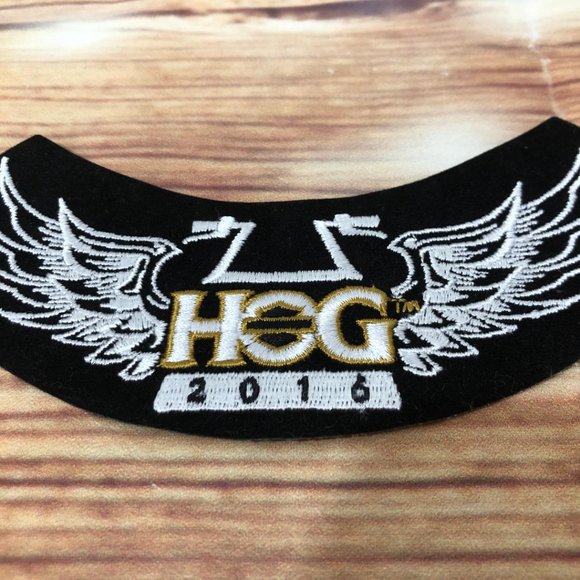 2016 HOG Member Harley Davidson Owners Group Velvet Rocker Style Patch - Picture 2 of 5